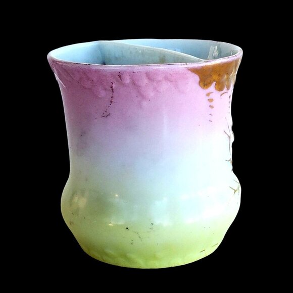 Antique Shaving Mug Victorian Porcelain Scuttle Cup - Picture 7 of 10